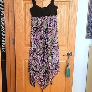 AGB ASEMETRICAL/Hankerchief Hem DRESS